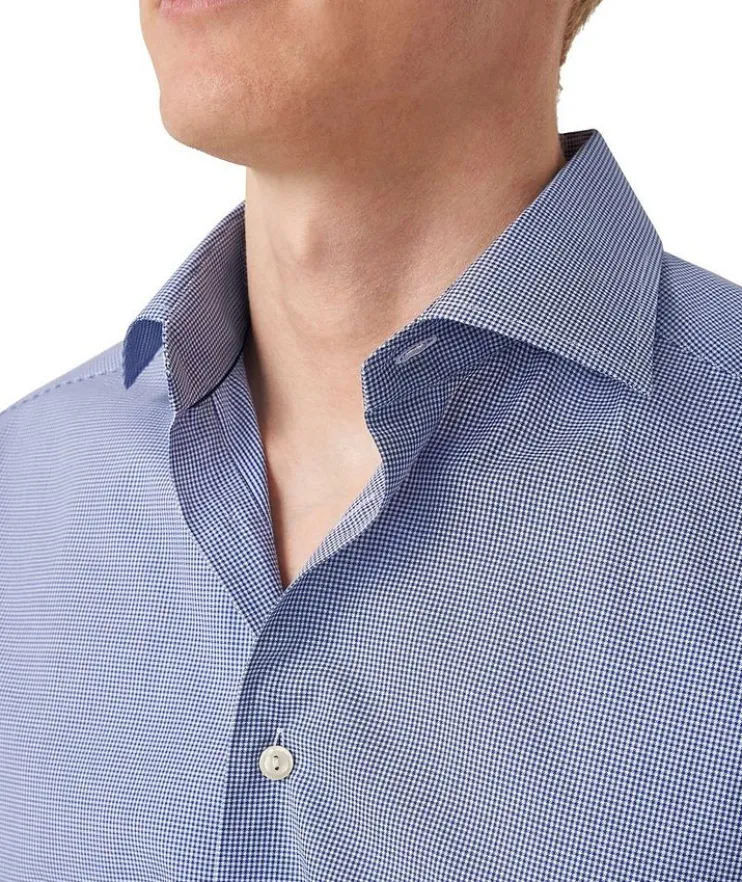 Contemporary-Fit Check Twill Dress Shirt