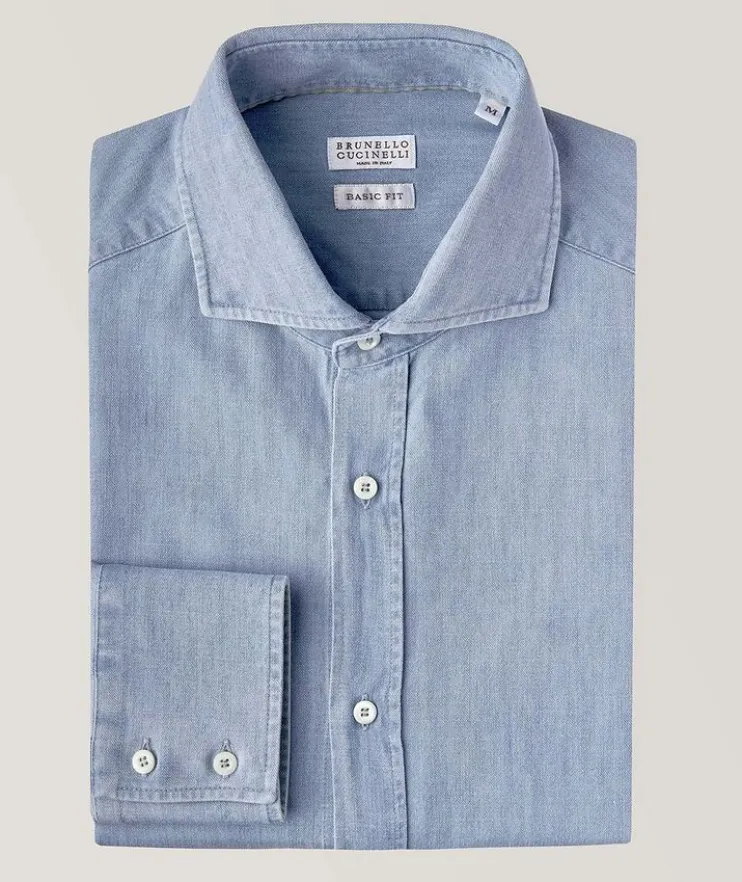 Contemporary-Fit Denim Shirt