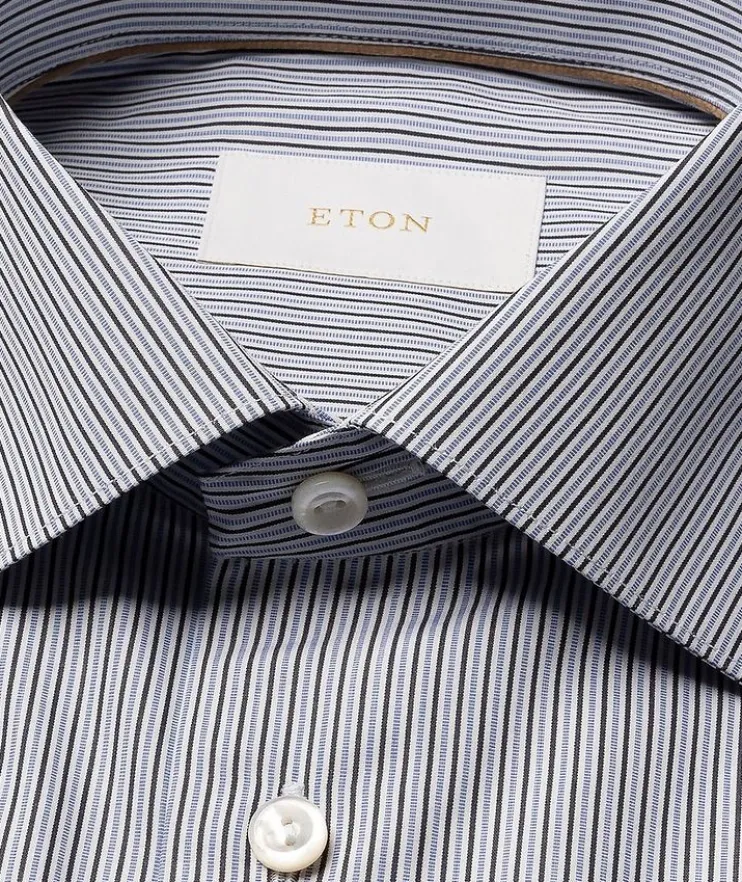 Contemporary-Fit Elevated Striped Dress Shirt