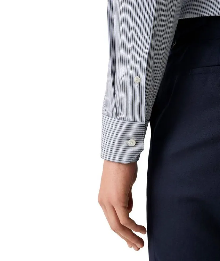 Contemporary-Fit Elevated Striped Dress Shirt