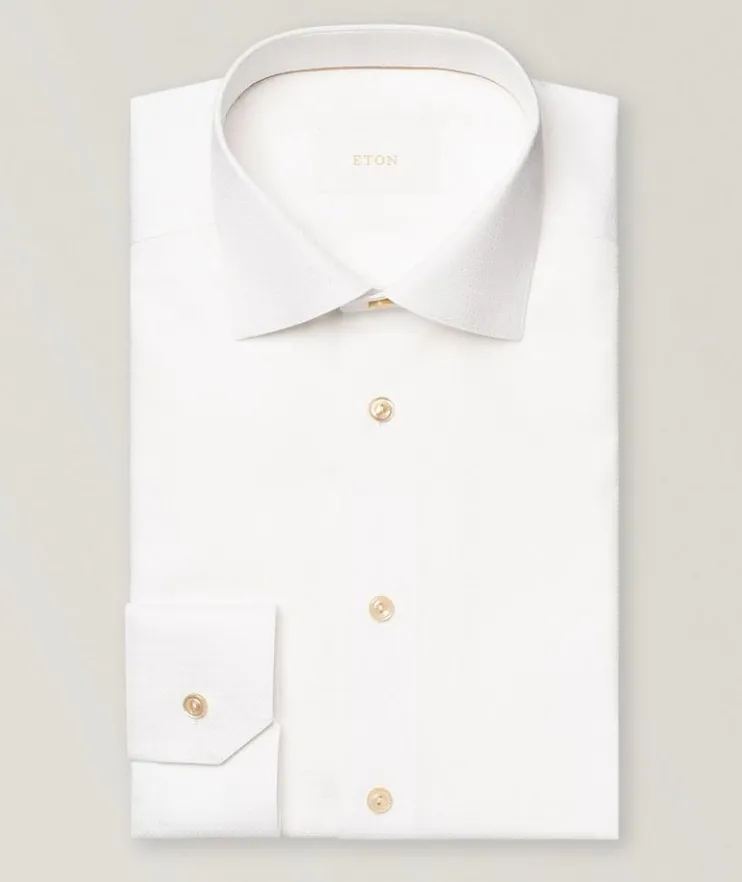 Contemporary-Fit Elevated Piqué Dress Shirt