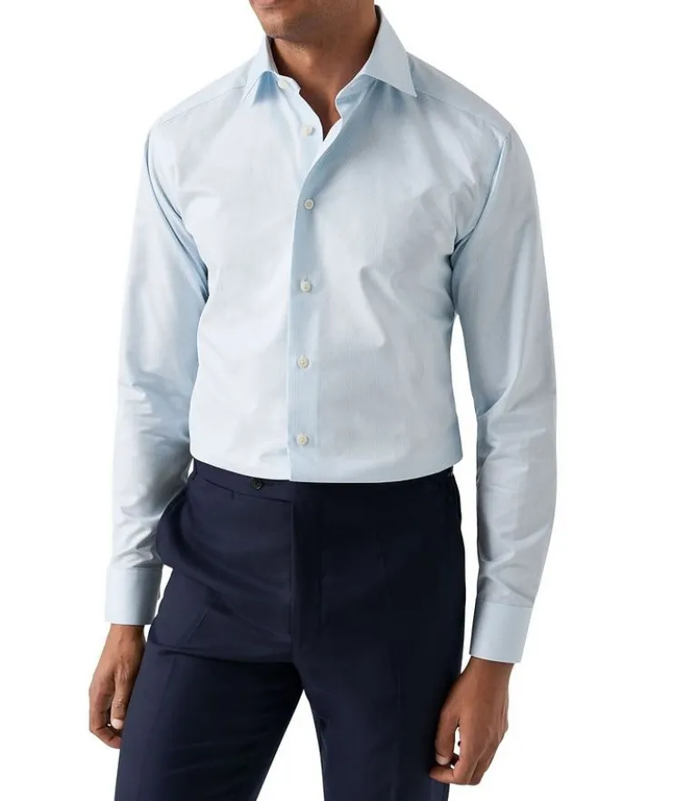 Contemporary-Fit Fine Stripe Twill Dress Shirt