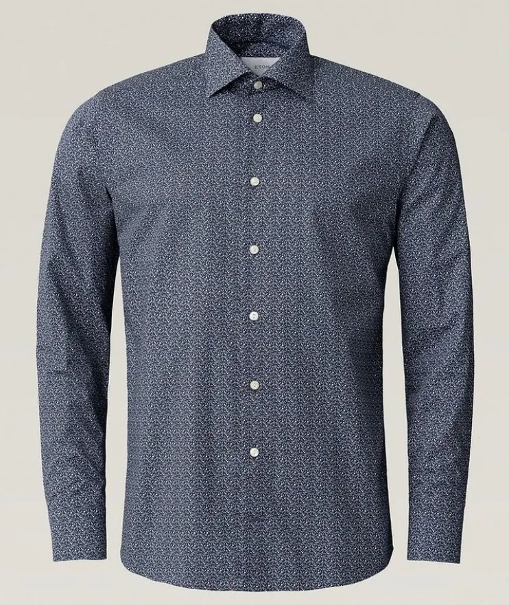 Contemporary-Fit Floral Twill Dress Shirt