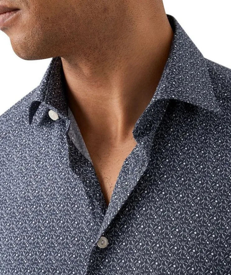 Contemporary-Fit Floral Twill Dress Shirt