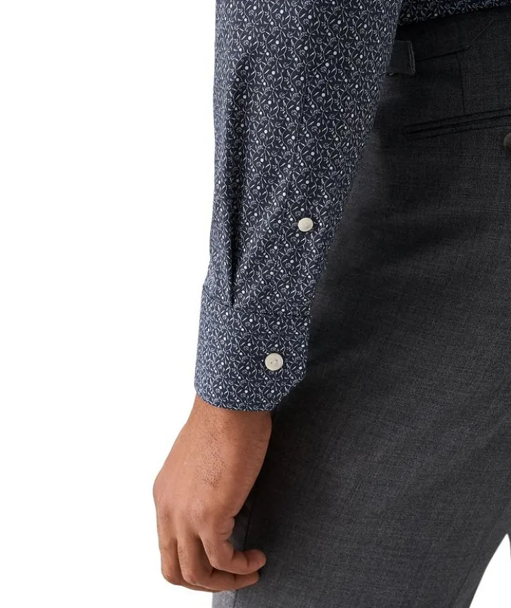 Contemporary-Fit Floral Twill Dress Shirt
