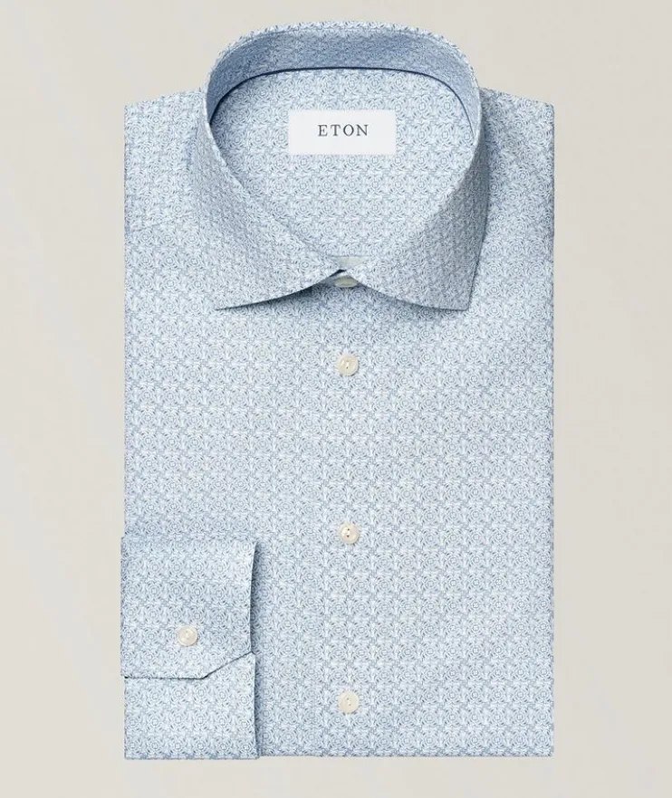 Contemporary-Fit Geometric Dress Shirt