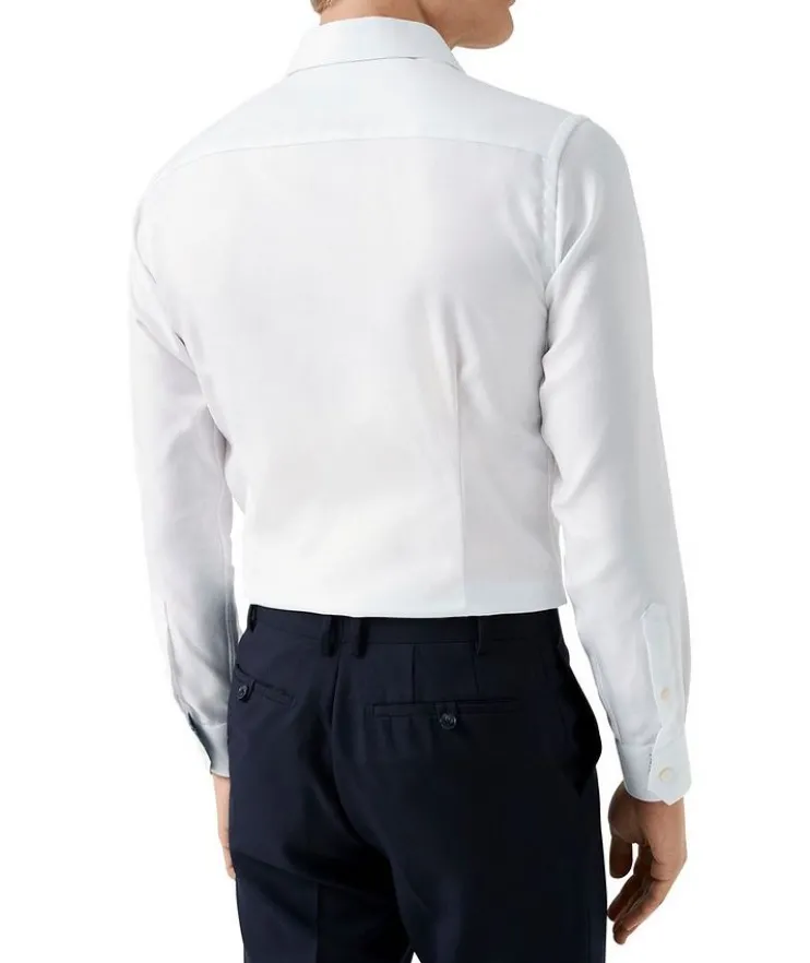 Contemporary-Fit Geo-Effect Twill Dress Shirt