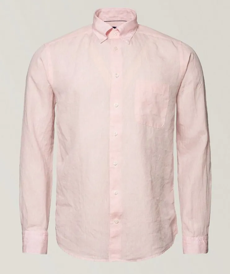Contemporary-Fit Linen Shirt