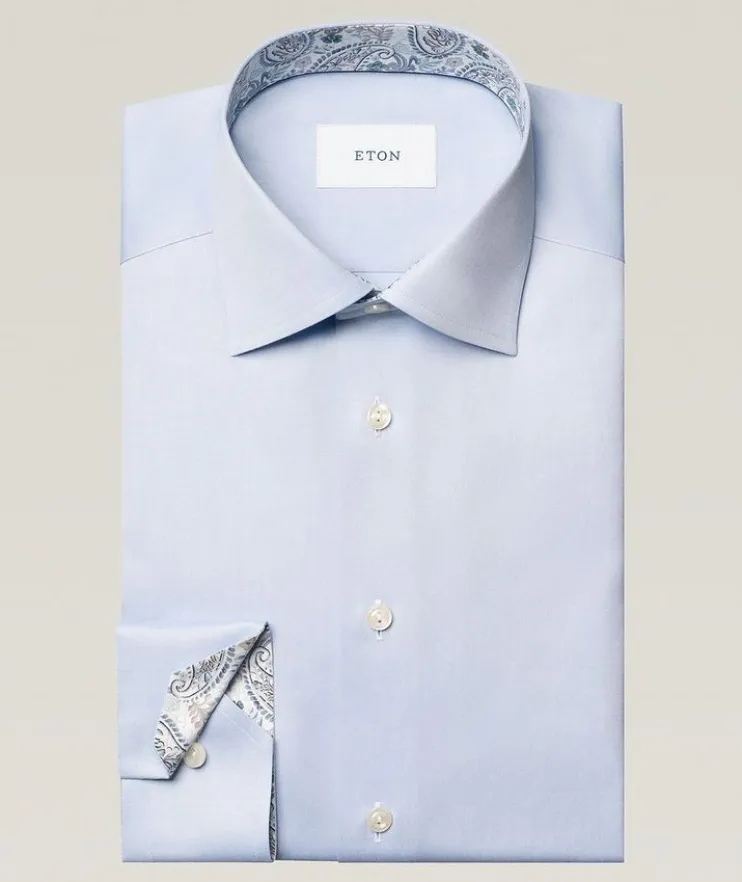 Contemporary-Fit Paisley Effect Dress Shirt