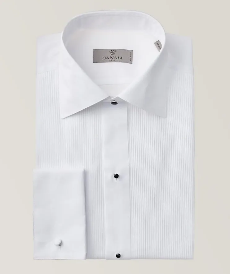 Contemporary-Fit Pleated Bib Tuxedo Shirt