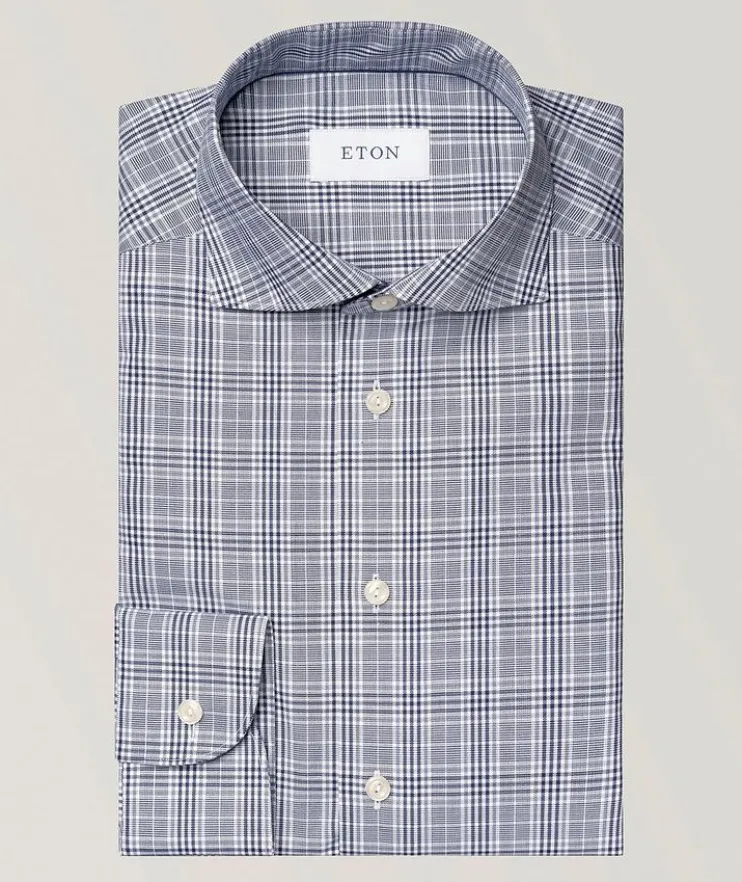 Contemporary-Fit Prince of Wales Twill Dress Shirt