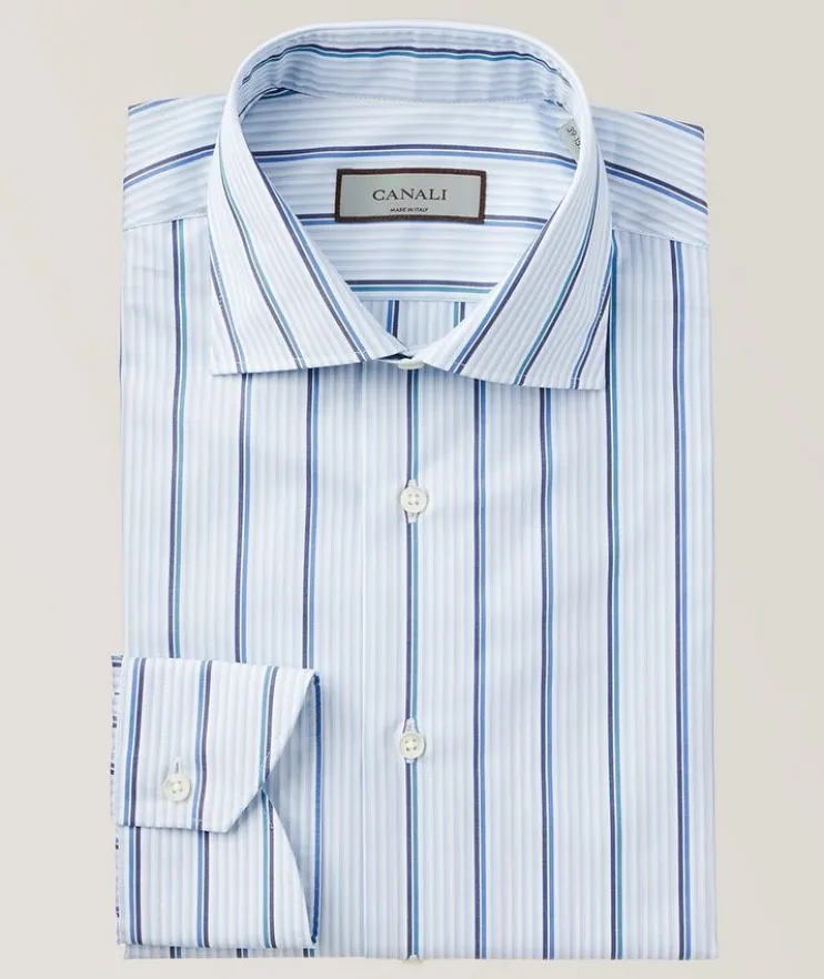 Contemporary-Fit Striped Cotton Dress Shirt