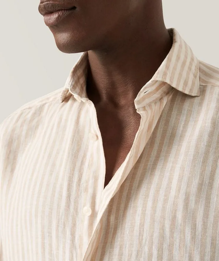 Contemporary-Fit Striped Linen Shirt