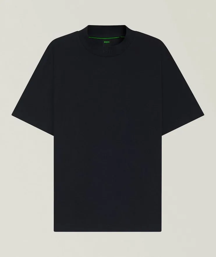 Contrast Logo Stretch-Cotton Jersey T-Shirt