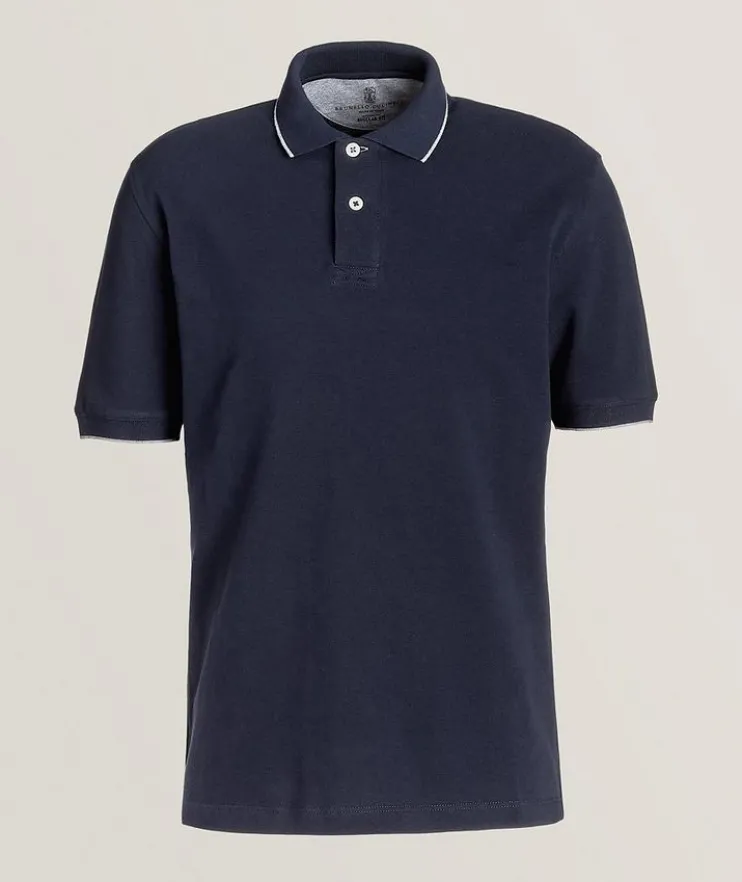 Contrast Tipped Piqué Cotton Polo