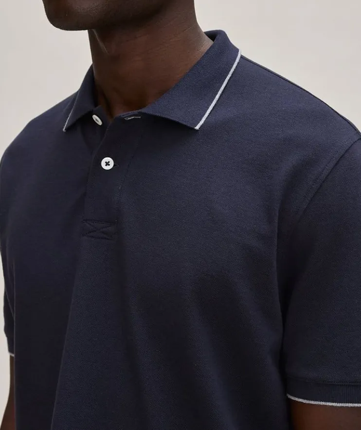 Contrast Tipped Piqué Cotton Polo