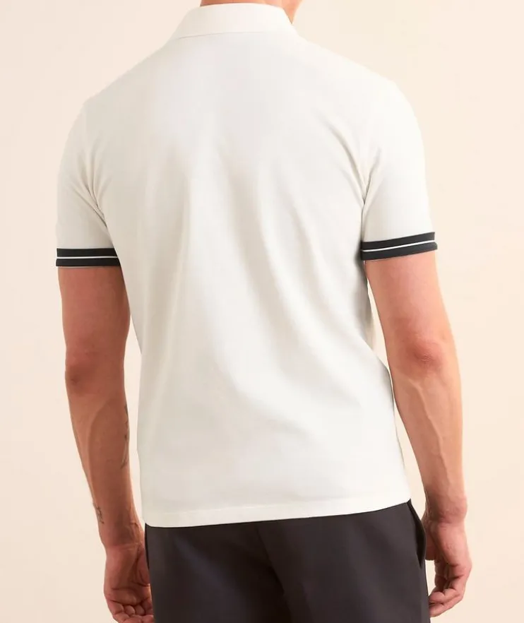 Contrast Tipped Sleeve Piqué Polo