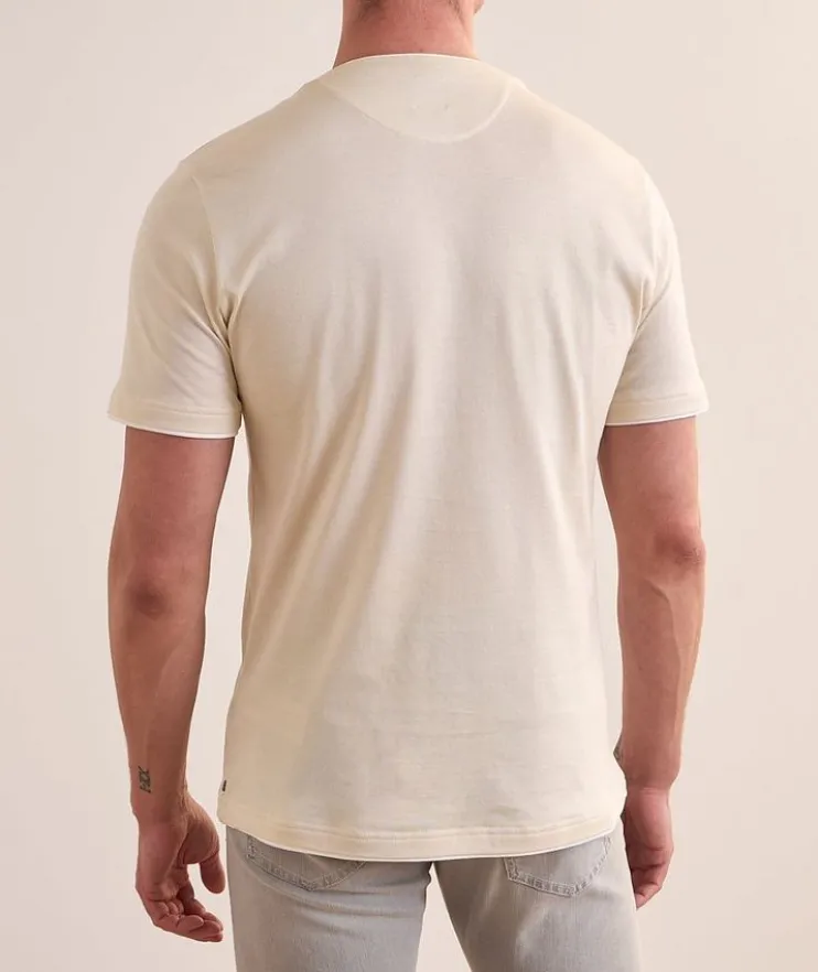 Contrast Tipped Stretch-Cotton T-Shirt