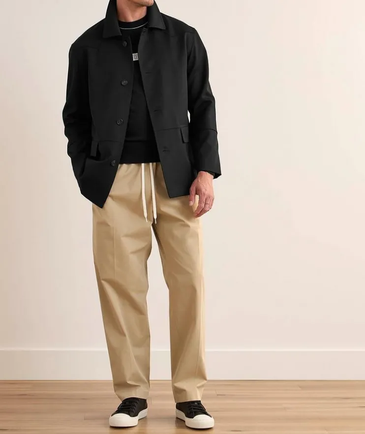 Contrast Tipped Virgin Wool-Blend Sweater