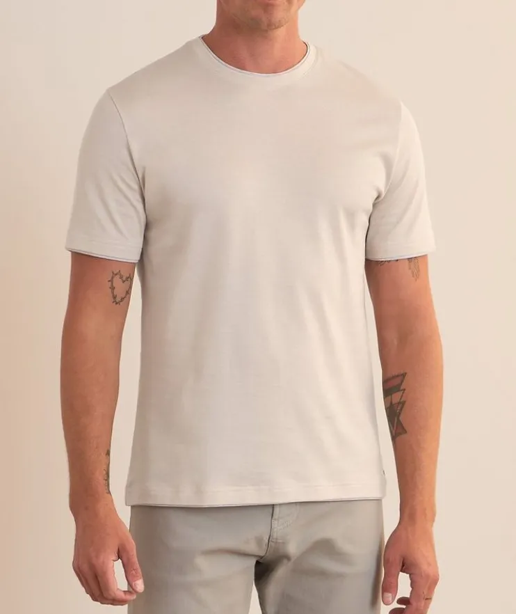 Contrast Tipping Cotton T-Shirt