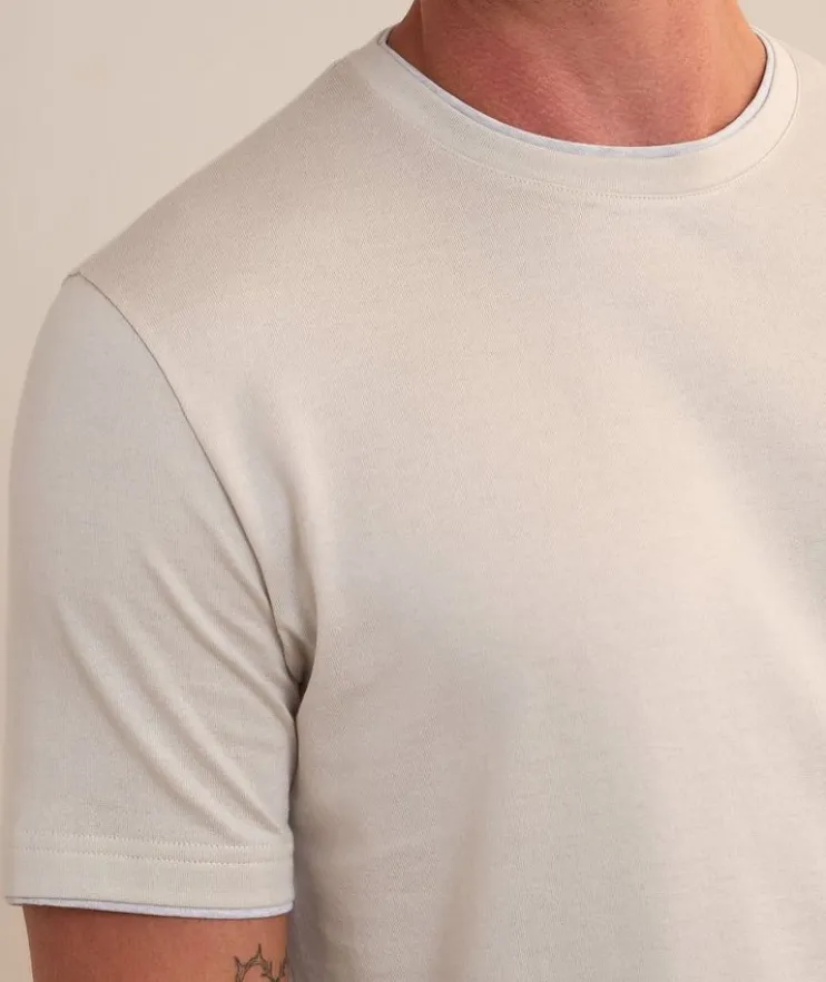 Contrast Tipping Cotton T-Shirt