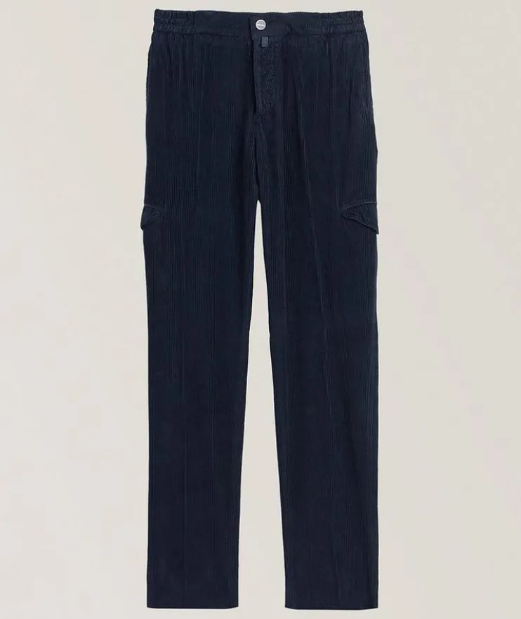 Corduroy Drawstring Cargo Pants