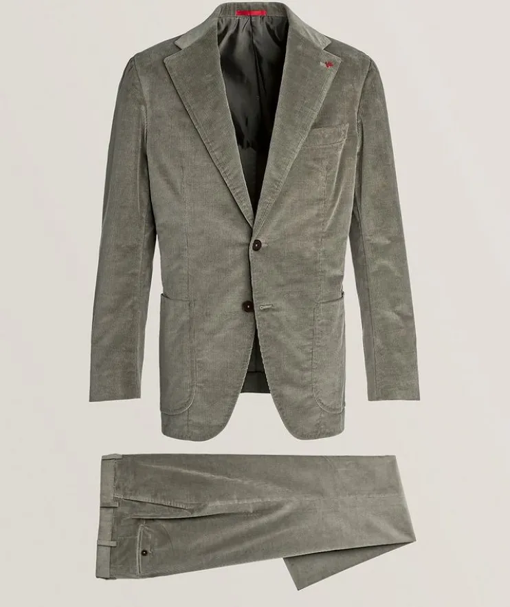 Corduroy Stretch Cotton-Wool Suit