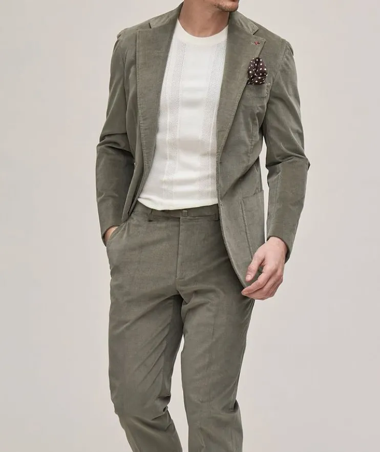 Corduroy Stretch Cotton-Wool Suit