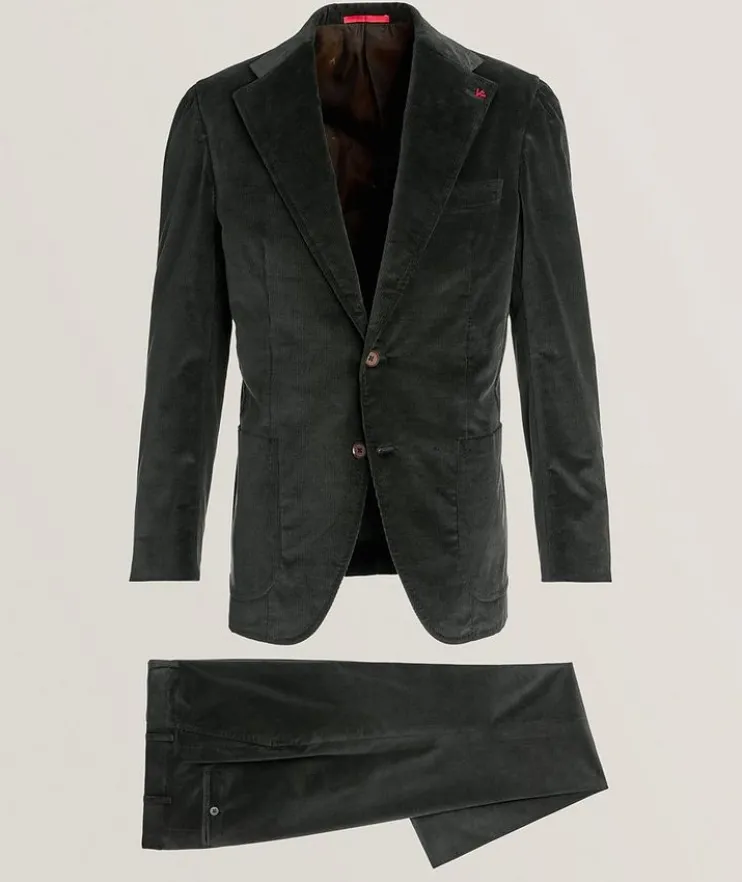 Corduroy Stretch Cotton-Wool Suit