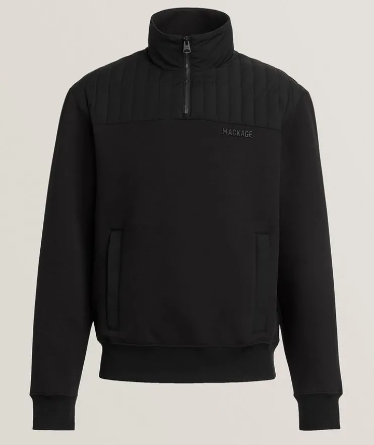 Corey Hybrid Down Quarter-Zip Sweater