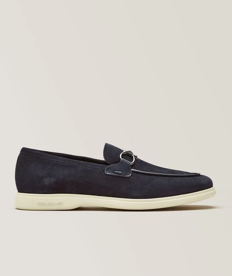 Cosimo Double Gancio Suede Loafers