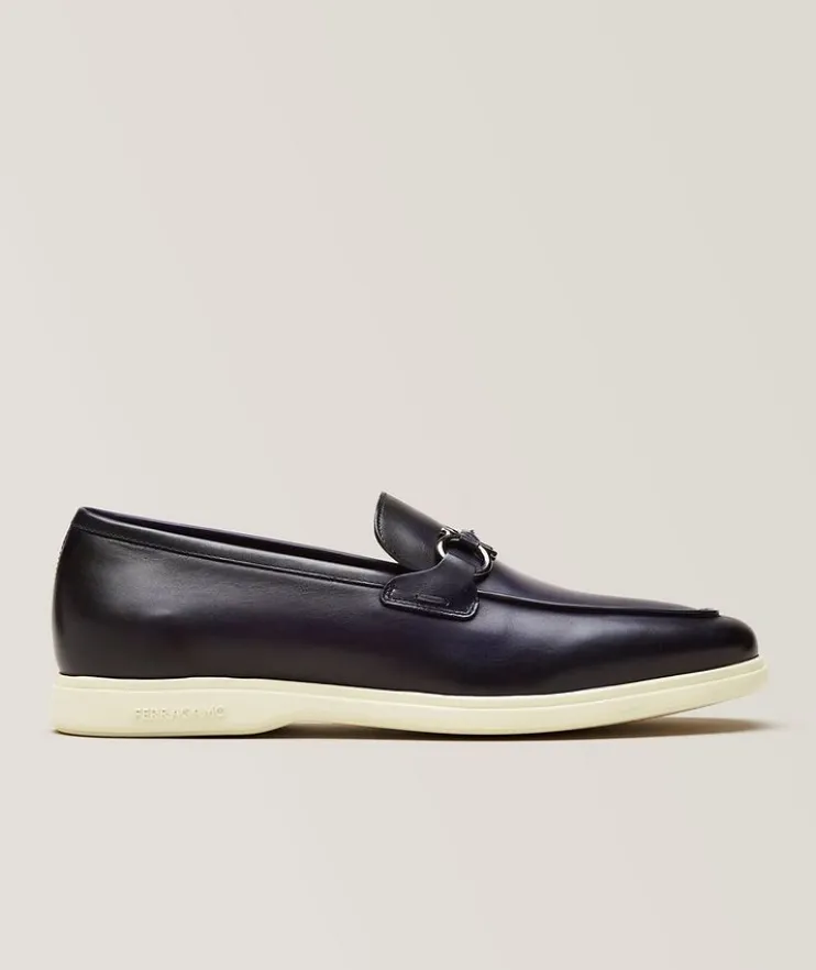 Cosimo Double Gancio Leather Loafers