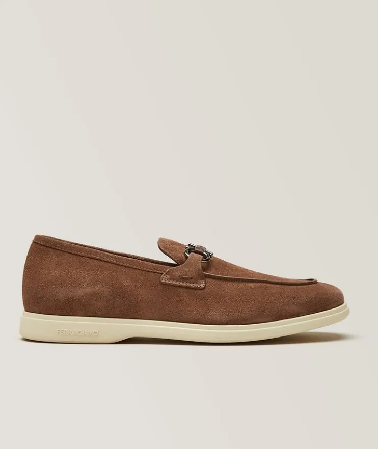 Cosimo Suede Double Gancio Loafers