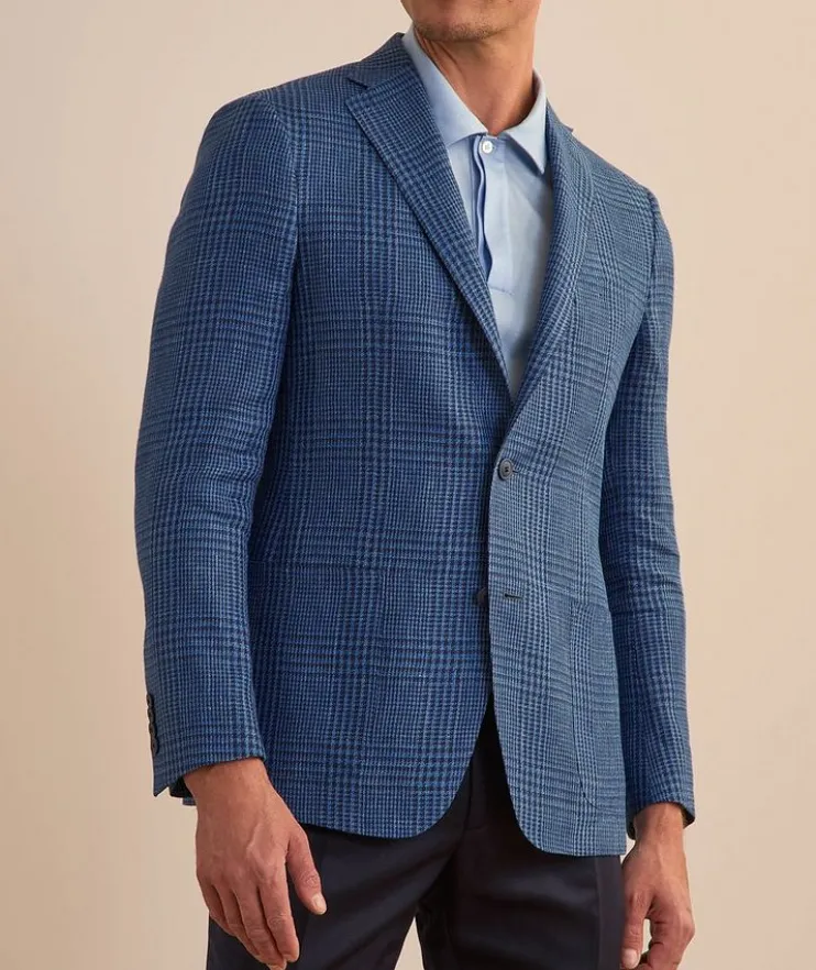 Cosmo Glen Check Linen Sport Jacket