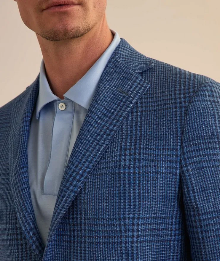 Cosmo Glen Check Linen Sport Jacket
