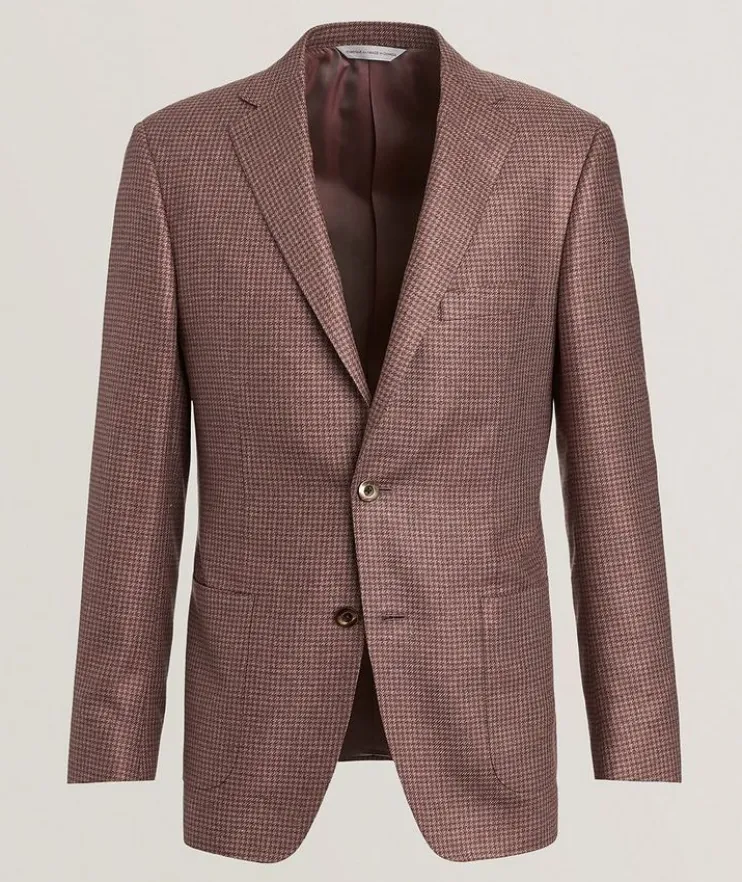 Cosmo Houndstooth Silk Sport Jacket