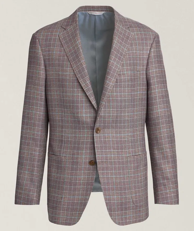 Cosmo Prince of Wales Silk-Wool Sport Jacket