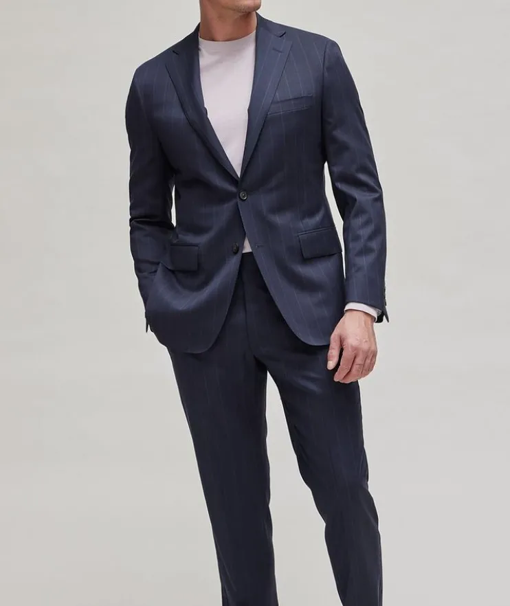 Cosmo Stripe Stretch-Wool Suit