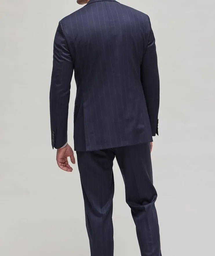 Cosmo Stripe Stretch-Wool Suit