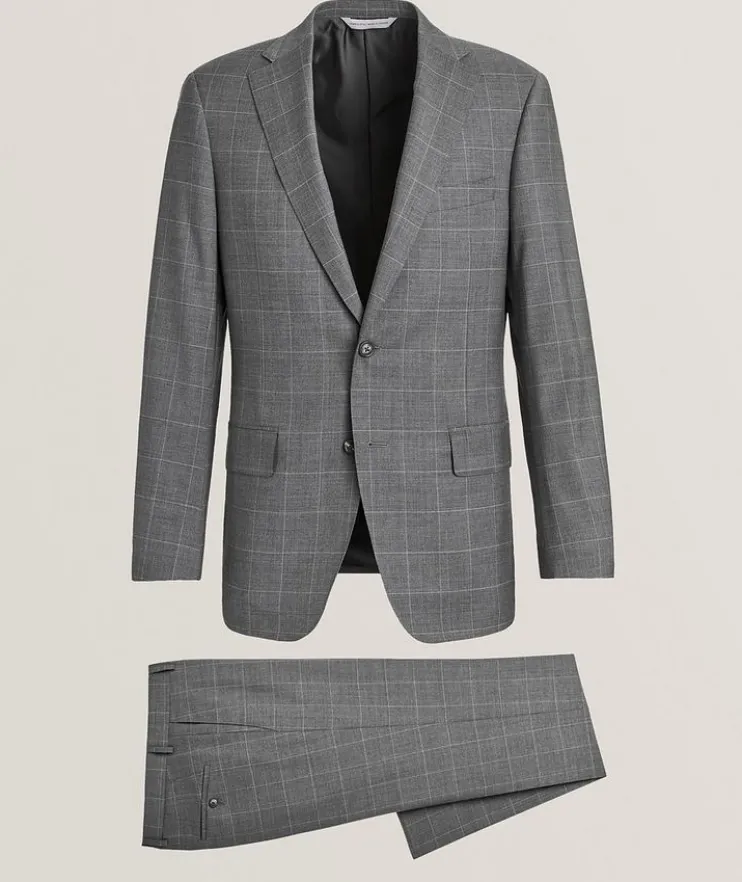 Cosmo Windowpane Wool Suit