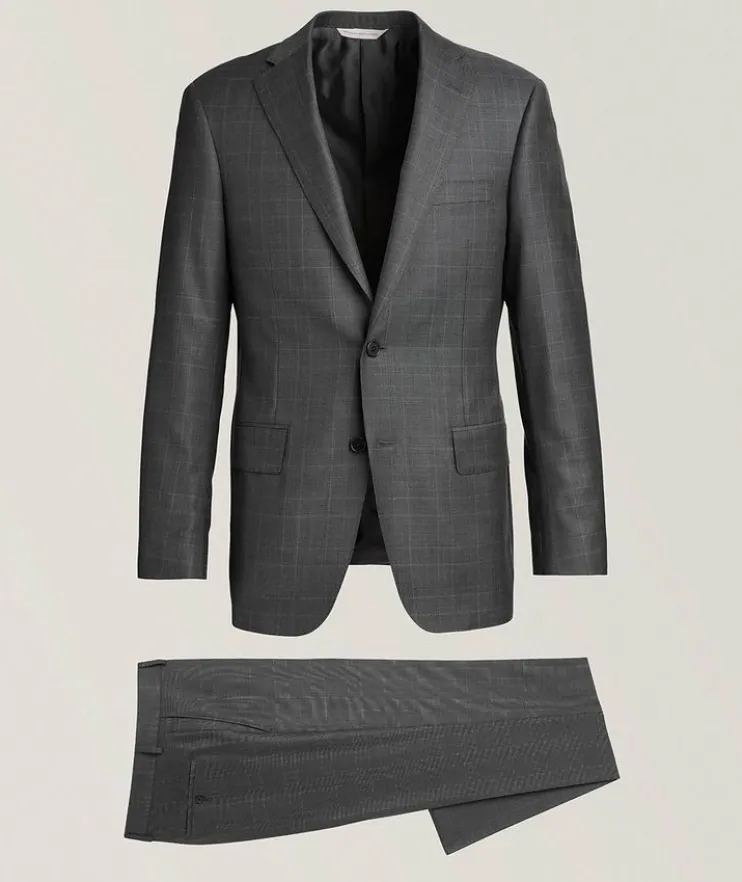 Cosmo Windowpane Wool Suit
