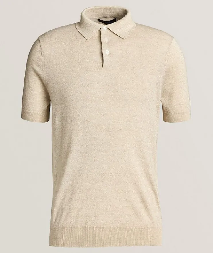 Cotton, Cupro & Merino Wool Polo