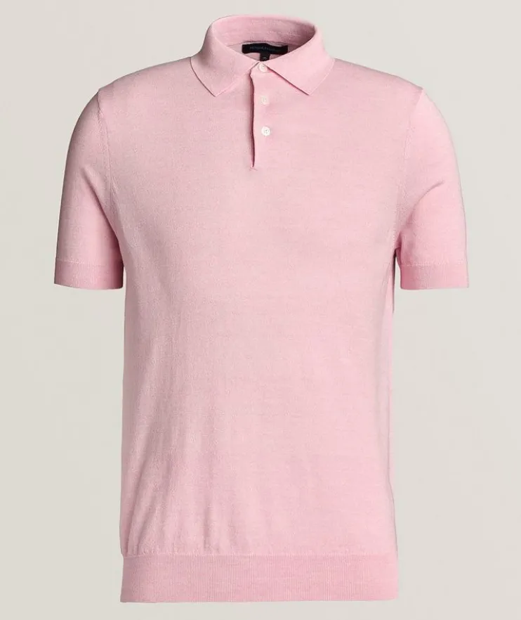 Cotton, Cupro & Merino Wool Polo