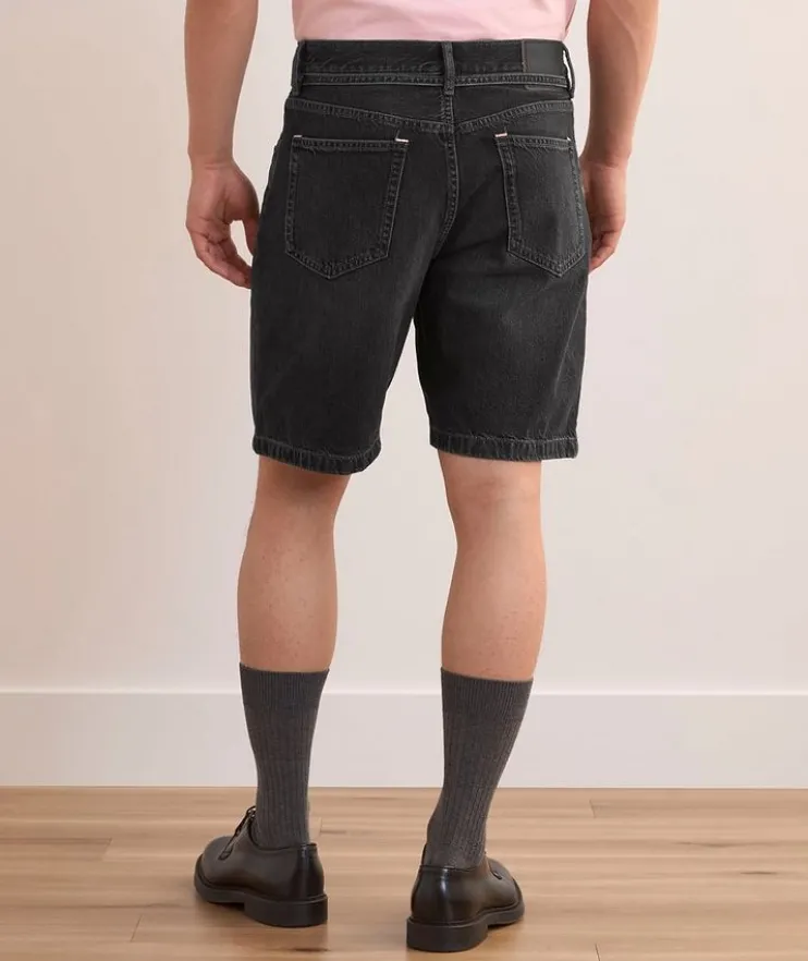 Cotton Denim Belted Shorts