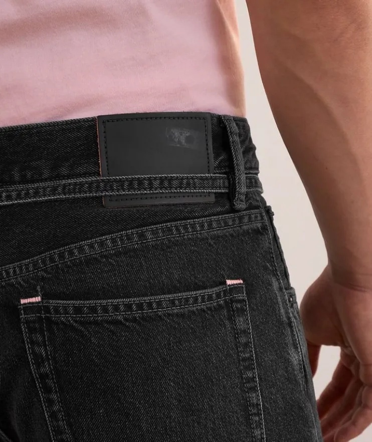 Cotton Denim Belted Shorts