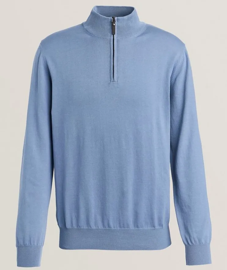 Cotton Half-Zip Sweater