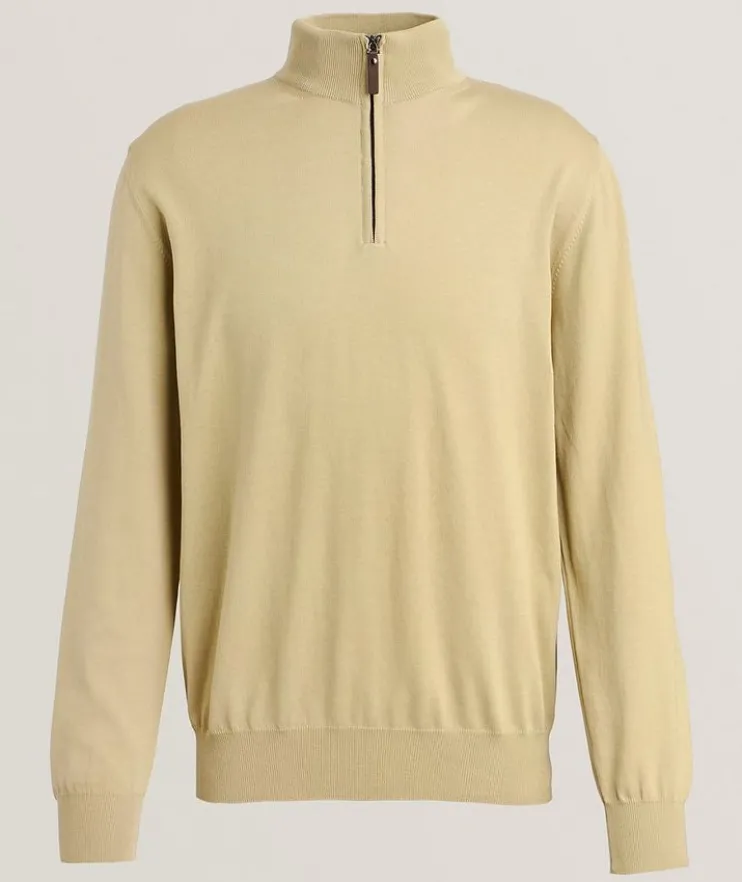 Cotton Half-Zip Sweater