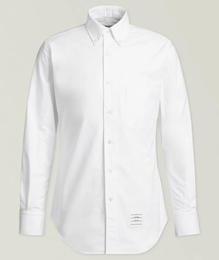 Cotton Oxford Striped Placket Shirt