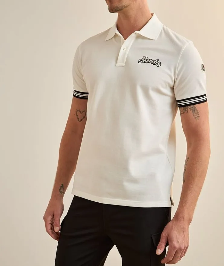 Cotton Piqué Cursive Logo Polo