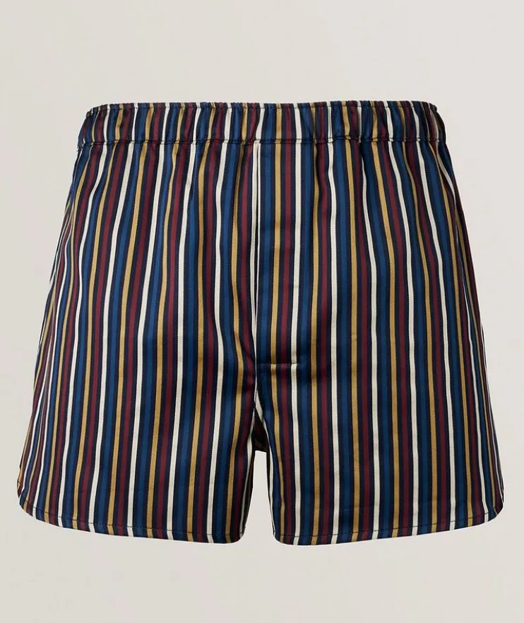 Cotton Striped Boxer Briefs